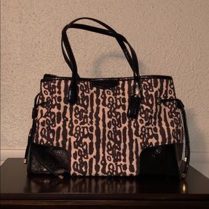 Authentic coach purse leopard print hardly used!